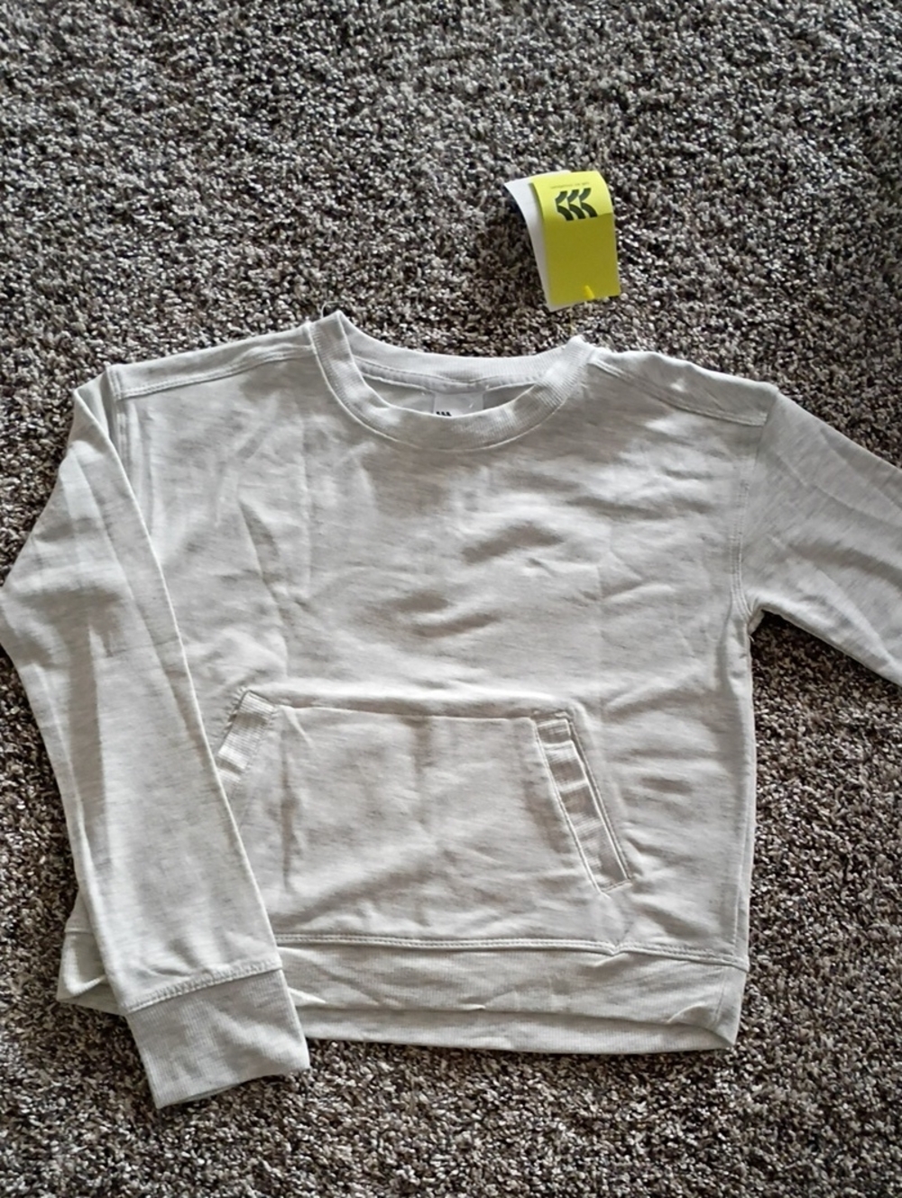 all in motion Cream Kids Pullover Sweatshirt with Kangaroo Pocket